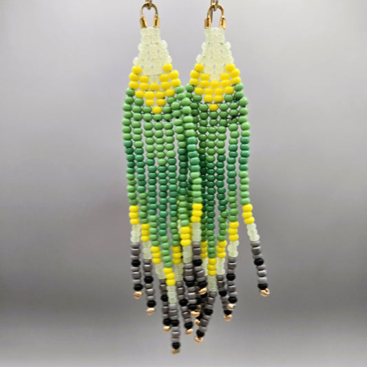 Budgie Feste Fringe Earrings