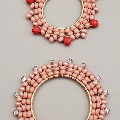 Dusty Rose Hoop Earrings