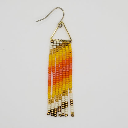 Sunshine Triangle Fringe Earrings