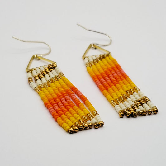 Sunshine Triangle Fringe Earrings