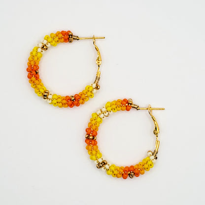 Sunshine Wire-Wrapped Hoops