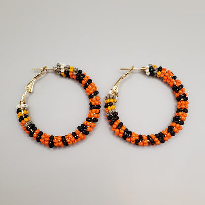 Tiger Wire-Wrapped Hoops