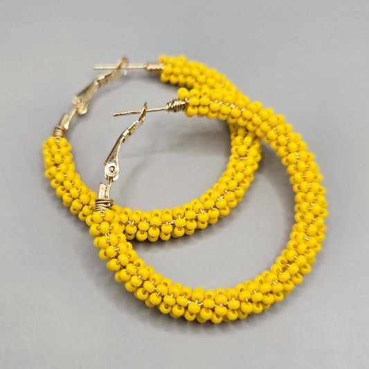 Sunshine Wire-Wrapped Hoops